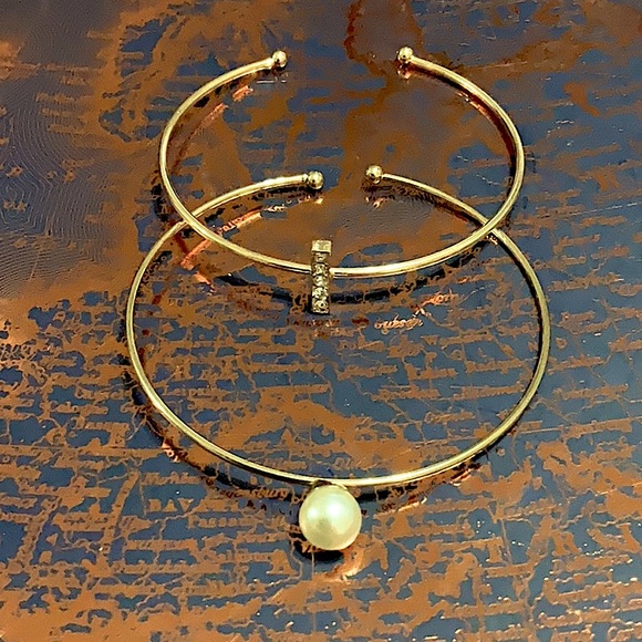 Dainty Goldtone Cuff Bracelet Set - Picture 2 of 4